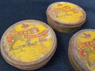 Vintage Tobacco Tins - Log Cabin Flaked Gold Leaf Tobacco 3