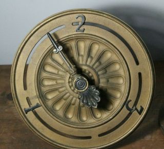 Antique Art Deco Era Cast Iron Elevator Floor Indicator W/ Pulley Wheel