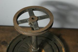 Antique Art Deco Era Cast Iron Elevator Floor Indicator w/ Pulley Wheel 4