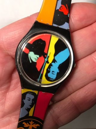 Vintage 1988 Swatch Watch Coloured Love Gb122