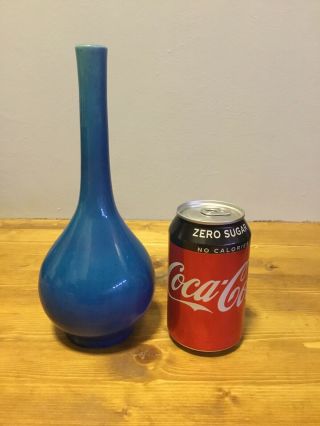 Good Chinese Or Japanese 19th Century Turquoise Blue Bottle Vase