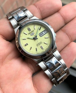 Full Luminous Stunning Green Dial Ultra Rare Vintage 7s26 - 01z0 Jdm Oem Watch Ss