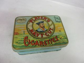 Vintage Advertising Players Navy Cut Cigarette Tobacco Tin Empty M - 506