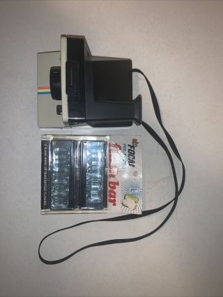 Vintage Polaroid Camera One Step,  Sx - 70 Flash Bar Rainbow Stripe