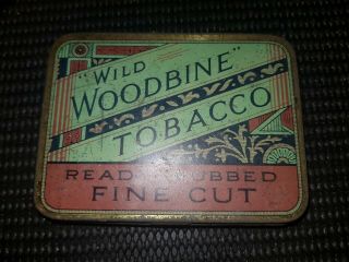 Vintage Empty Wild Woodbine Tobacco Tin