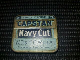 Vintage Empty 1 Oz Capstan Navy Cut Tobacco Tin