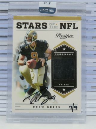 2016 Honors Drew Brees Prestige Stars Of The Nfl Game Jersey Auto 7/9 G30