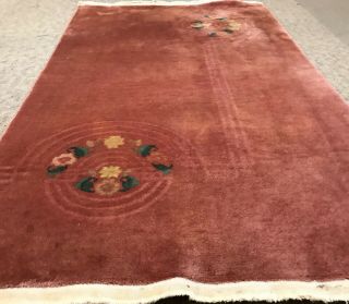 ART DECO CHINESE RUG,  AN AWESOME ART DECO DESIGN CHINESE RUG 3’ X 5’ 5