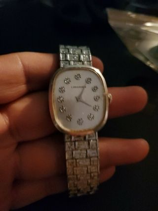 Vintage Longines 10kt Gf Diamond Watch
