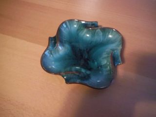 Vintage Blue Mountain Pottery Bmp Canada Ceramic Blue/green Ashtray,  Marked Bmp