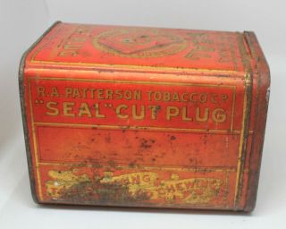 Vintage Patterson ' s Seal Cut Plug Tobacco tin 3