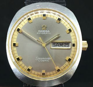 Vintage Omega Gents Seamaster Cosmic Day Date Reference 166.  035.  One Off Custom.