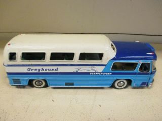 Vintage Tin Friction Greyhound Bus Scenicruiser 9 " Long