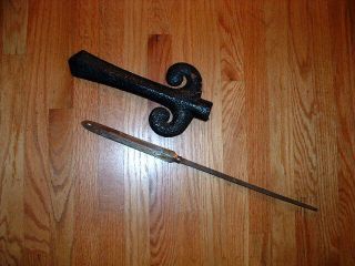 [sd - 037] Japanese Samurai Sword: Kaneshige Yari Spear Blade With Saya