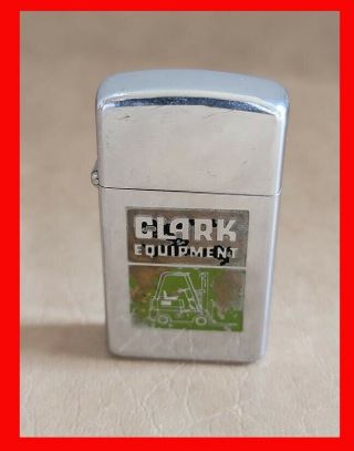 1970 Zippo Slim Clark Equipment Forklift Truck Cigarette Lighter