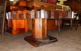 Mid Century Pine Ethan Allen Cog Sprocket Gear Wheel Old Tavern Coffee Table 2