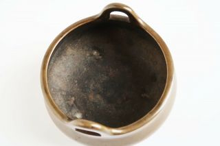 Old Chinese Bronze Tripod Censer w/ Mark 3