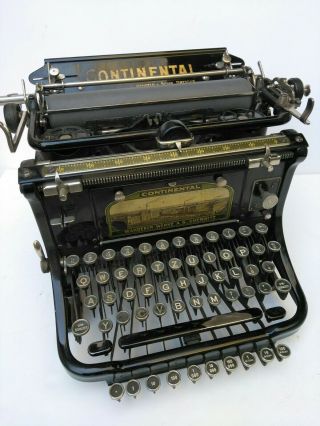 EARLY 1900s ANTIQUE VINTAGE CONTINENTAL TYPEWRITER GERMAN MADE 3