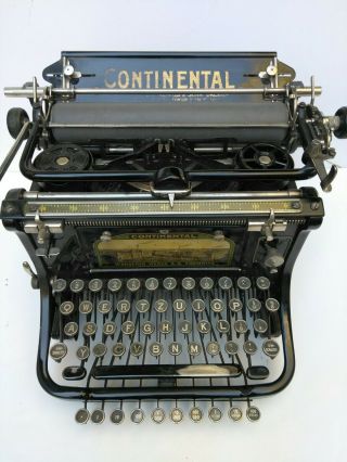 EARLY 1900s ANTIQUE VINTAGE CONTINENTAL TYPEWRITER GERMAN MADE 6