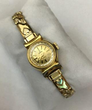 Vintage Swiss Ladies Gold Tone Josmar Watch Expandable Bracelet 17 Jewels - A