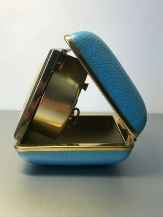 Vintage Pathfinder blue cased alarm travel clock made in Great Britain 3