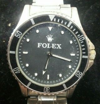 Sweda Promotional " Folex " Watch Fake Rolex Very Rare Advertising Piece