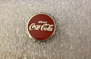 Vintage “drink Coca Cola” Collectible Lapel Hat Pin Red Bottle Cap Design