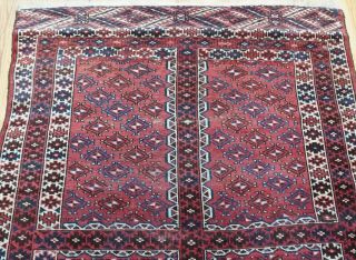 Tribal Antique Turkoman Ensi Hand - Knotted Wool Oriental Rug Cleaned 4 ' 3 
