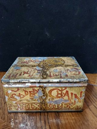 Vintage Golden Chain Tobacco Tin Box Gravely & Miller Virginia