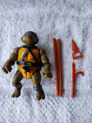 1988 Donatello Hardhead Ninja Turtles Tmnt Vintage Figure Incomplete Broken Belt