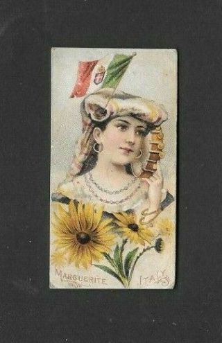 A.  T.  C.  1900 Scarce (national Flags & Flower Girls) Type Card  Italy