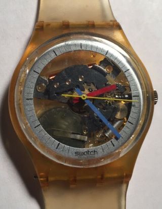 1986 Vintage Swatch Watch Gk100 Jellyfish A Survivor