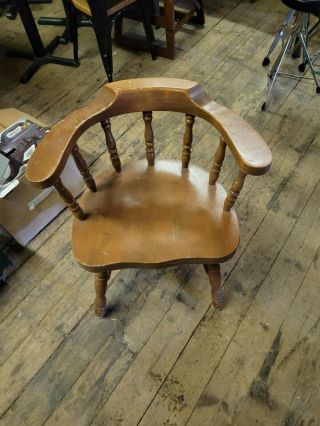 Vintage Hardwood Pub Style Captains Chairs (10 Available) Il Pick Up