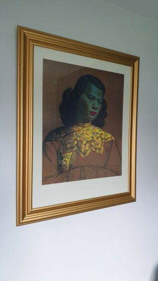 Chinese Girl By Tretchikoff Print Green Lady