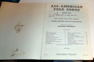 Vintage All - American Folk Songs Made Easy Songbook Book One 1966 3
