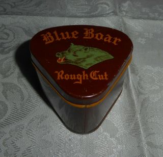 Vintage Blue Boar Rough Cut Tobacco Tin 2