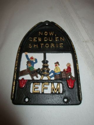 Vintage Efm Emmaus Foundry & Machine Co.  Cast Iron Trivet - Limited Edition Gift
