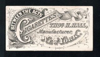 1880 N342 Hall ' s Between The Acts Cigarettes ELLISTON (1st Tobacco Card Set) 2