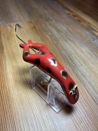 Vintage Fishing Lure Heddon Style Luny Frog Great Color Unknown Maker