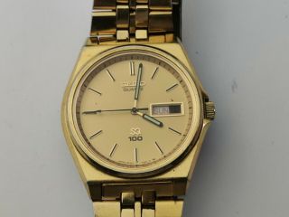 Seiko Sq 8c23 - 7000 Mens Quartz Day / Date Watch For Repair,  Vintage Seiko Watch