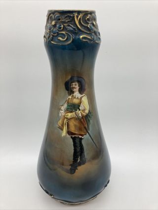 Large 15” Antique Royal Bonn Vase Hand Painted German Portrait Germany