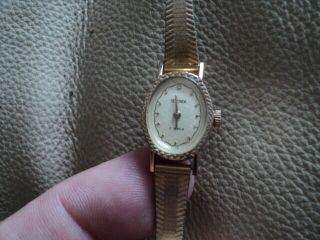Vintage Ladies Gold Plated Sekonda Ussr 17 Jewels Mechanical Watch Fine