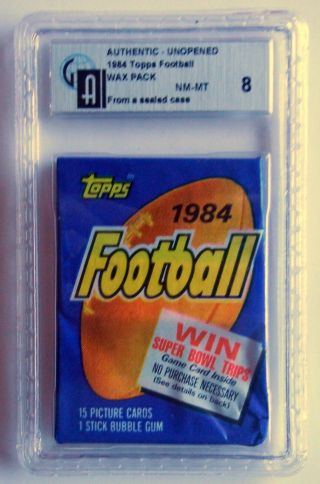 1984 Topps Football Wax Pack From A Case Gai 8 Nm - Mt