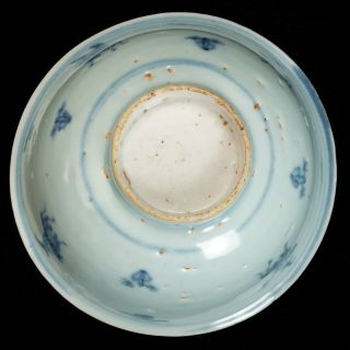Chinese Ming Blue and White Bowl with Riders on Horses 6