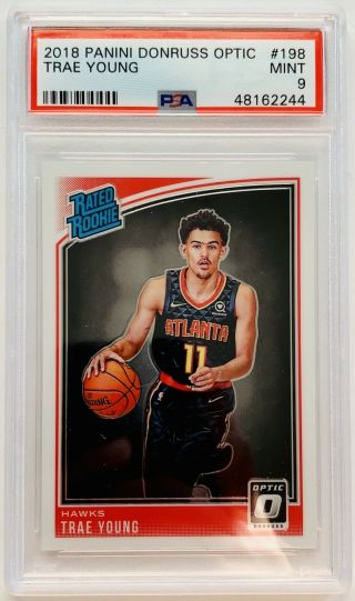 2018 Donruss Optic 198 Trae Young Hawks Rc Rookie Psa 9