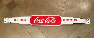 Vintage Antique Porcelain Coca Cola Door Push Sign Red/ White Advertising