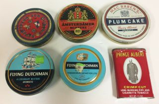 6 Vintage Tobacco Tins Prince Albert Mac Baren 