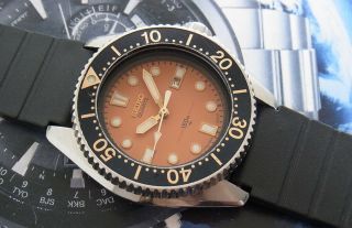 Rare Vintage Seiko Quartz Diver Orange Dial 150m 2625 - 0010 Ladies Size Watch