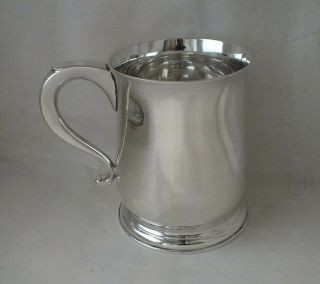 Harrods Good Solid Sterling Silver Pint Beer Mug/ Tankard 1928/ H 11 Cm/ 368 G