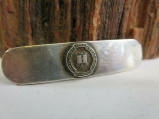 Vintage Sterling Silver Mills College California Hair Clip Rp6
